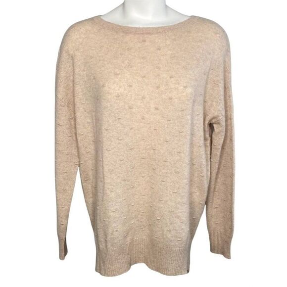Sutton Studio $368‎ Cashmere Sweater Women's SMALL Beige Crewneck Soft NEW - Picture 5 of 7